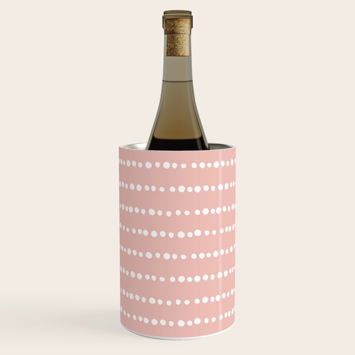 Spotted Mudcloth, Pink and White, Boho Prints Wine Chiller Gallery Image 3