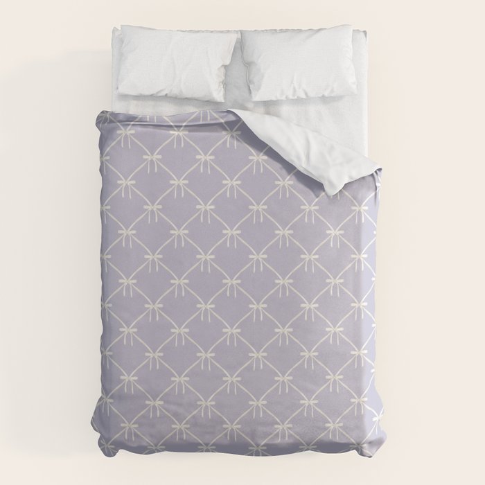Bows & Ribbons Pattern XXXIV Pastel Lavender Purple  Duvet Cover Gallery Image 6