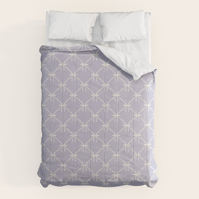 Bows & Ribbons Pattern XXXIV Pastel Lavender Purple  Comforter Gallery Image 6
