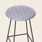 Bows & Ribbons Pattern XXXIV Pastel Lavender Purple  Stool Gallery Image 2