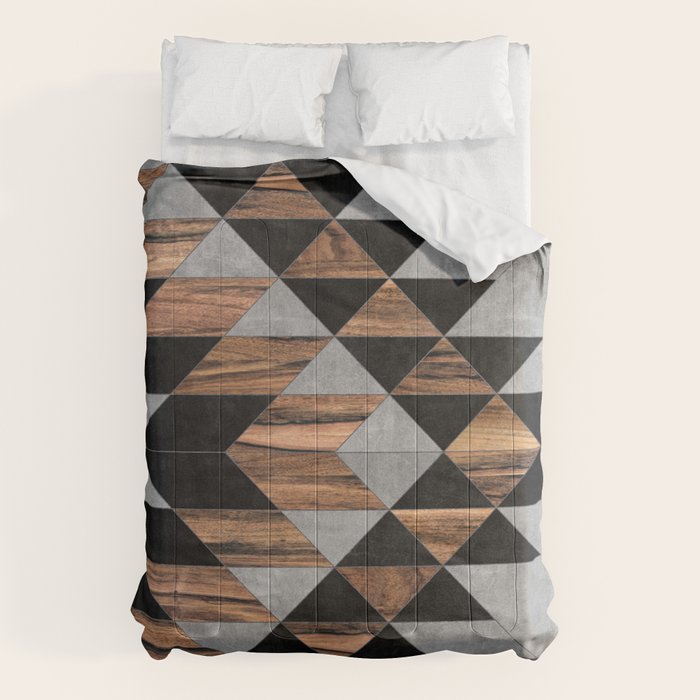 Urban Tribal Pattern No.10 - Aztec - Concrete and Wood Comforter Gallery Image 6