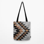 Urban Tribal Pattern No.10 - Aztec - Concrete and Wood Tote Bag Gallery Image 2