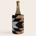 Urban Tribal Pattern No.10 - Aztec - Concrete and Wood Wine Chiller Gallery Image 2