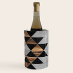 Urban Tribal Pattern No.10 - Aztec - Concrete and Wood Wine Chiller Gallery Image 3
