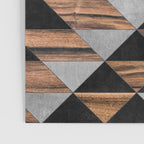 Urban Tribal Pattern No.10 - Aztec - Concrete and Wood Poster Gallery Image 3