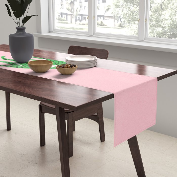 The Stare 2: Tropical Green Cheetah Edition Table Runner Gallery Image 2