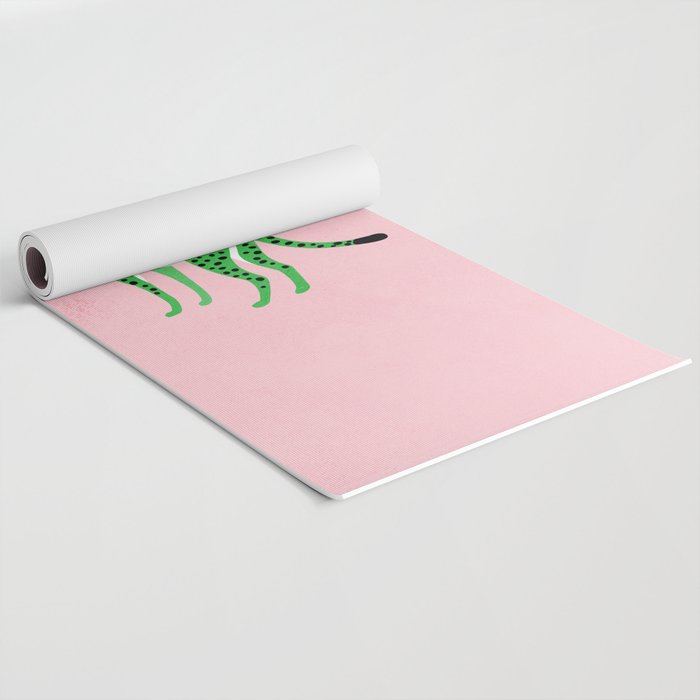 The Stare 2: Tropical Green Cheetah Edition Yoga Mat Gallery Image 2