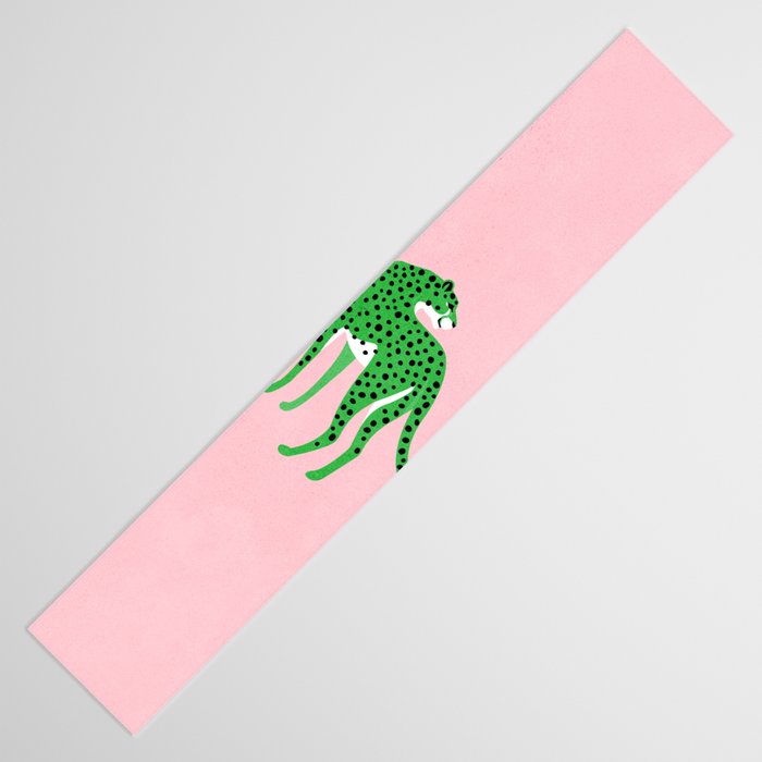 The Stare 2: Tropical Green Cheetah Edition Table Runner Gallery Image 3