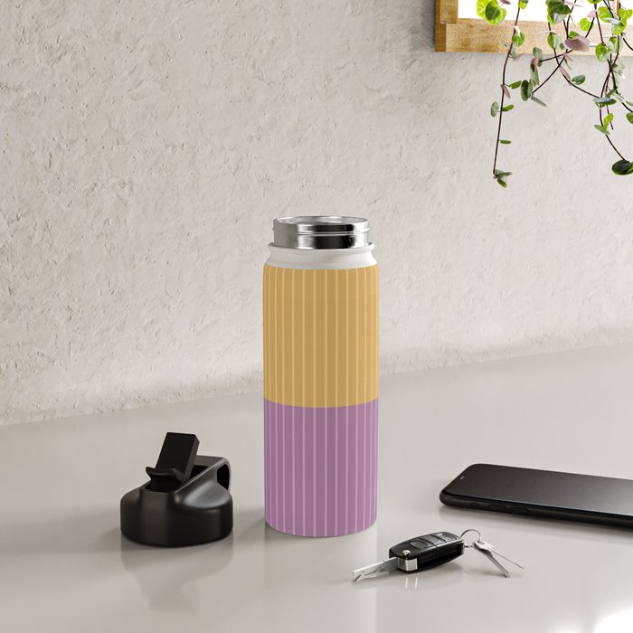 Color Block Lines XXII Water Bottle Gallery Image 4