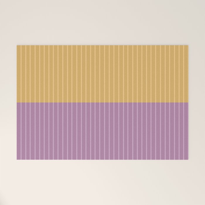 Color Block Lines XXII Welcome Mat Gallery Image 1