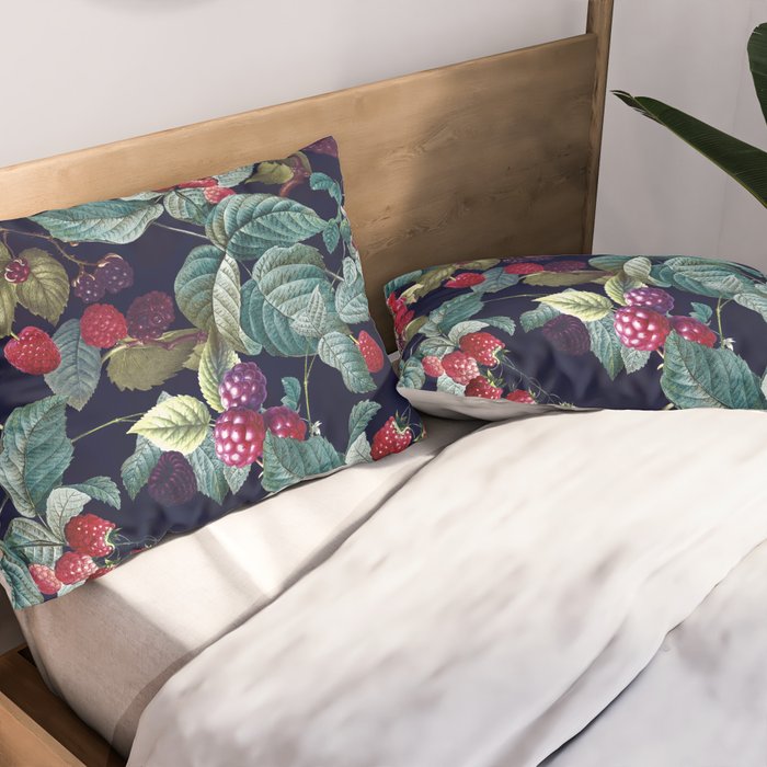 Wild Blackberry - Night  Pillow Sham Gallery Image 2