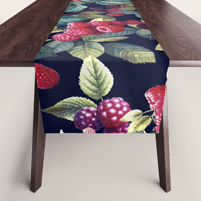 Wild Blackberry - Night  Table Runner Gallery Image 1