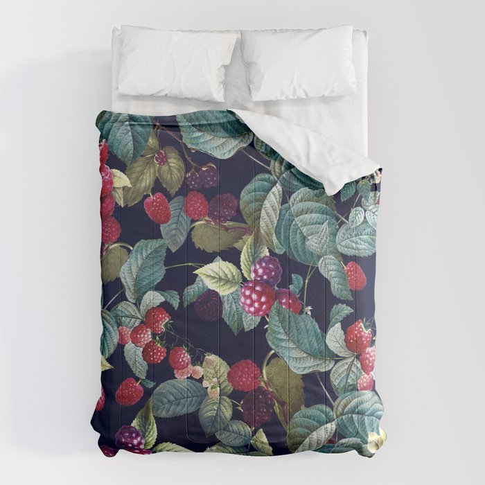 Wild Blackberry - Night  Comforter Gallery Image 6