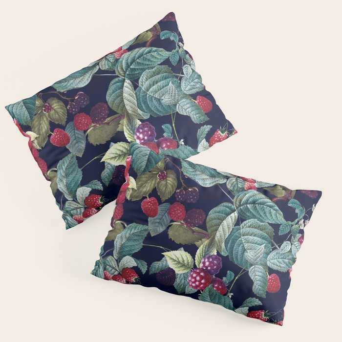 Wild Blackberry - Night  Pillow Sham Gallery Image 1