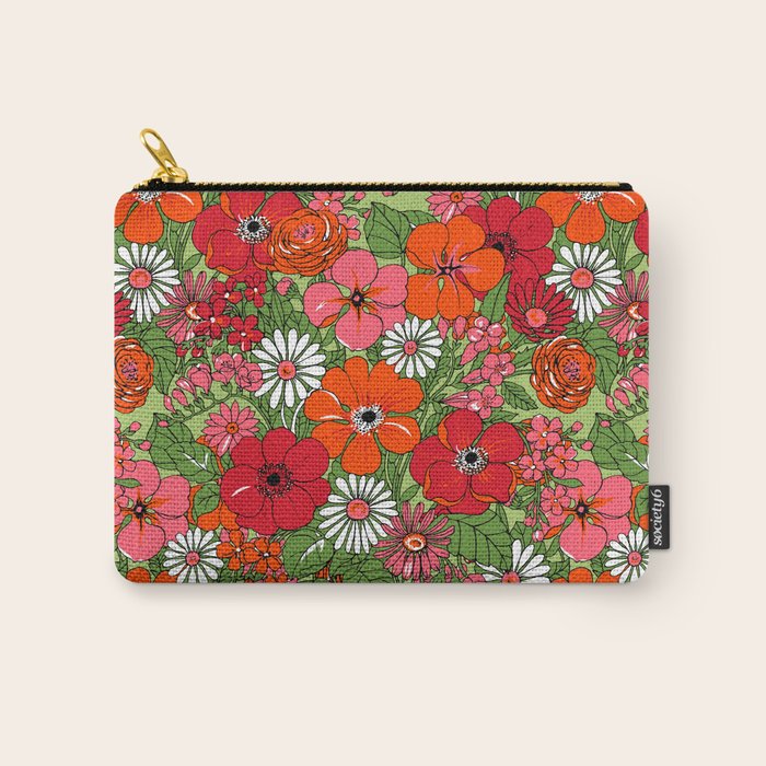 Retro Floral Pillowcase Carry All Pouch Gallery Image 1