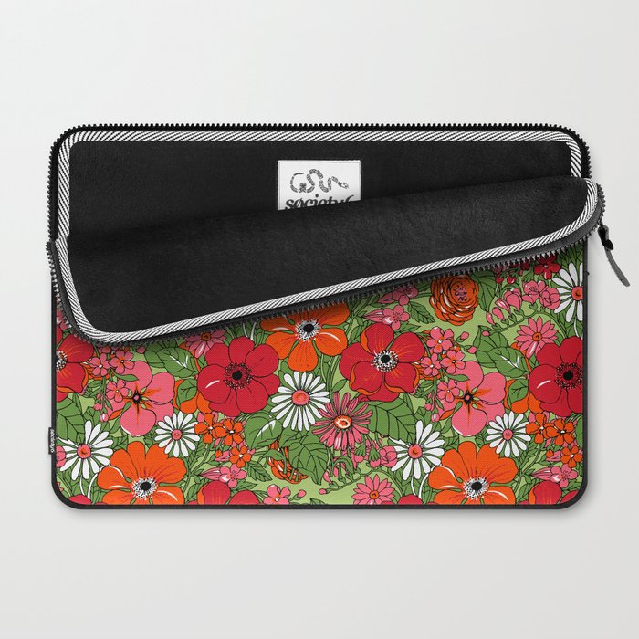 Retro Floral Pillowcase Laptop Sleeve Gallery Image 2