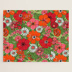 Retro Floral Pillowcase Jigsaw Puzzle Gallery Image 1