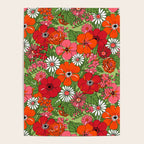 Retro Floral Pillowcase Poster Gallery Image 4