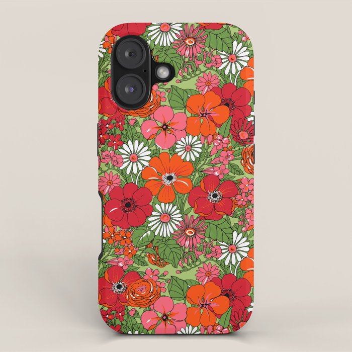 Retro Floral Pillowcase iPhone Case Gallery Image 1