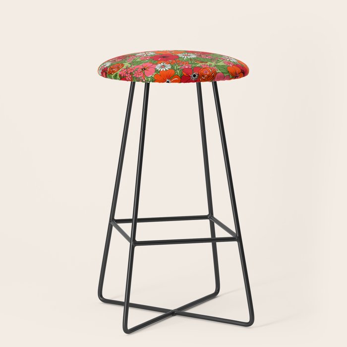 Retro Floral Pillowcase Stool Gallery Image 1