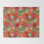 Retro Floral Pillowcase Throw Blanket Gallery Image 2