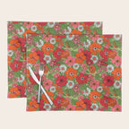 Retro Floral Pillowcase Placemat Gallery Image 1