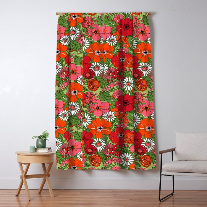 Retro Floral Pillowcase Window Curtain Gallery Image 1