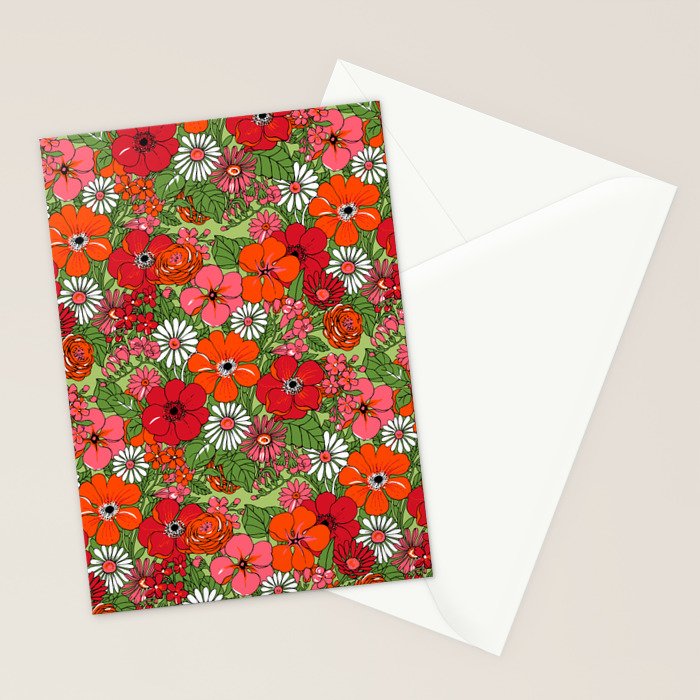 Retro Floral Pillowcase Stationery Card Gallery Image 2
