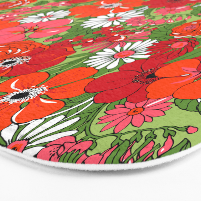 Retro Floral Pillowcase Bath Mat Gallery Image 3