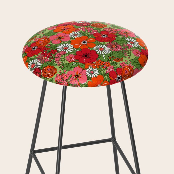 Retro Floral Pillowcase Stool Gallery Image 2