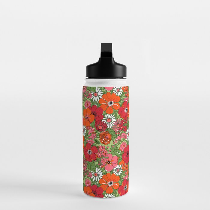 Retro Floral Pillowcase Water Bottle Gallery Image 3