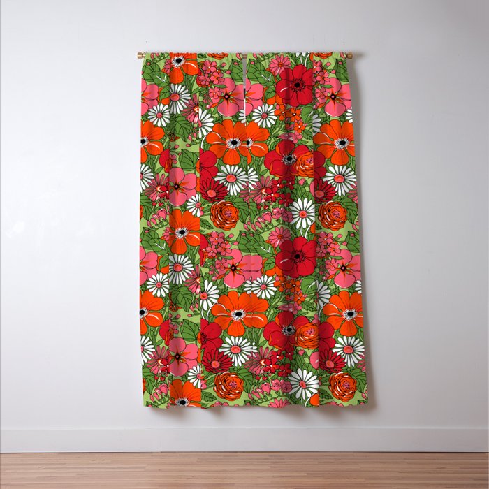 Retro Floral Pillowcase Window Curtain Gallery Image 3