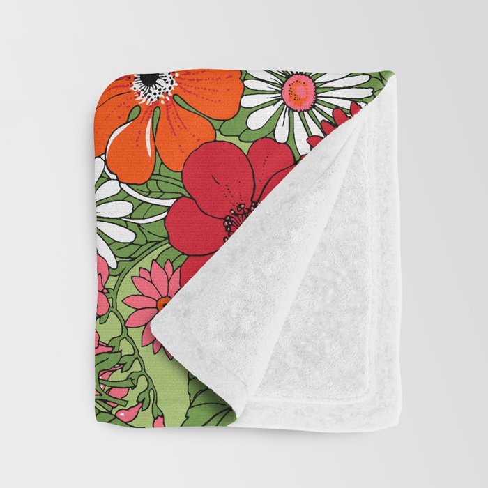 Retro Floral Pillowcase Throw Blanket Gallery Image 3