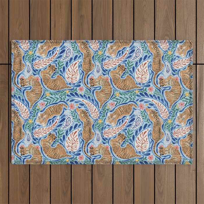 Blue Safari Adventure Outdoor Rug Gallery Image 1