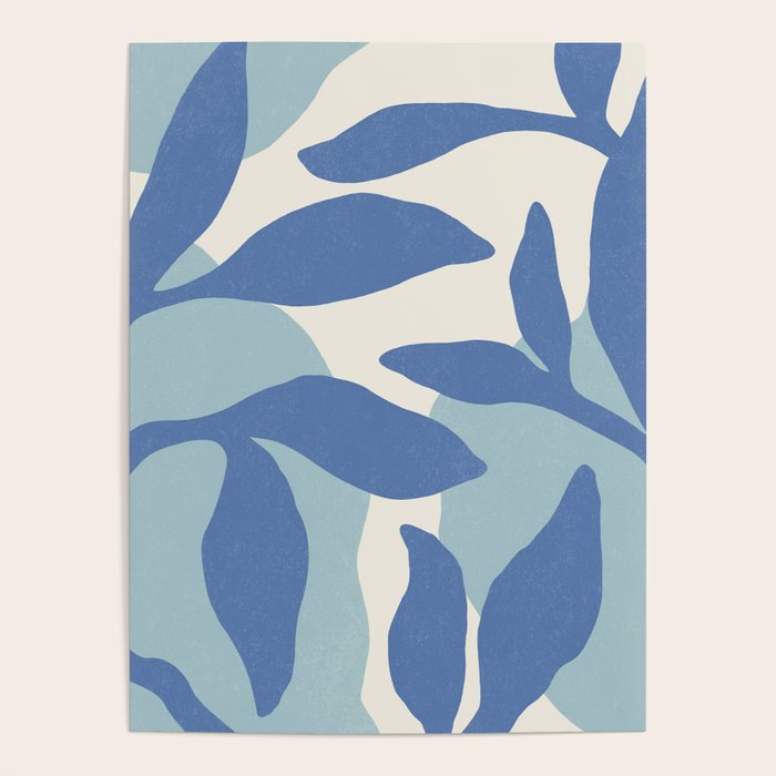 Botanic Abstract - Blue Poster Gallery Image 4