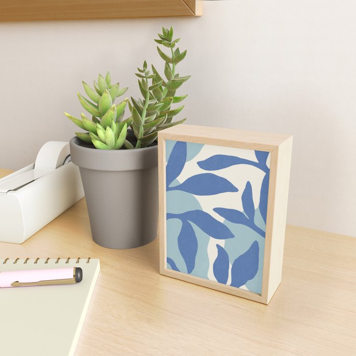 Botanic Abstract - Blue Mini Art Print Gallery Image 2