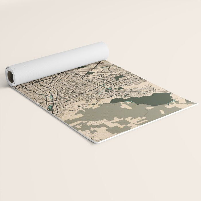 San Jose City Map of California, USA - Vintage Yoga Mat Gallery Image 2