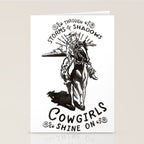 Through Storms & Shadows, Cowgirls Sine On. Retro Western Art Design. Stationery Card Gallery Image 2