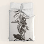 Through Storms & Shadows, Cowgirls Sine On. Retro Western Art Design. Comforter Gallery Image 6