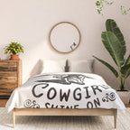 Through Storms & Shadows, Cowgirls Sine On. Retro Western Art Design. Comforter Gallery Image 3