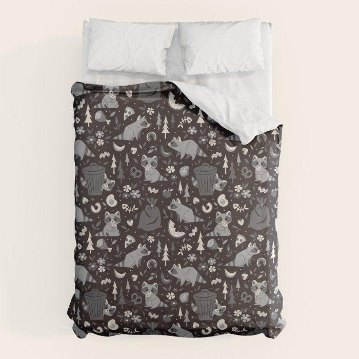 Trashy Raccoons Duvet Cover Gallery Image 1