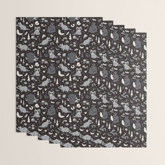 Trashy Raccoons Wrapping Paper Gallery Image 3