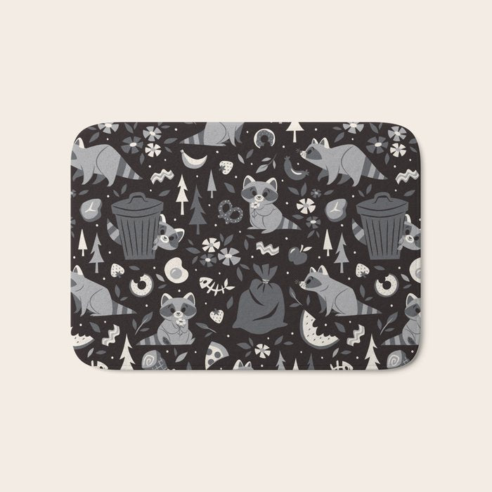 Trashy Raccoons Bath Mat Gallery Image 1