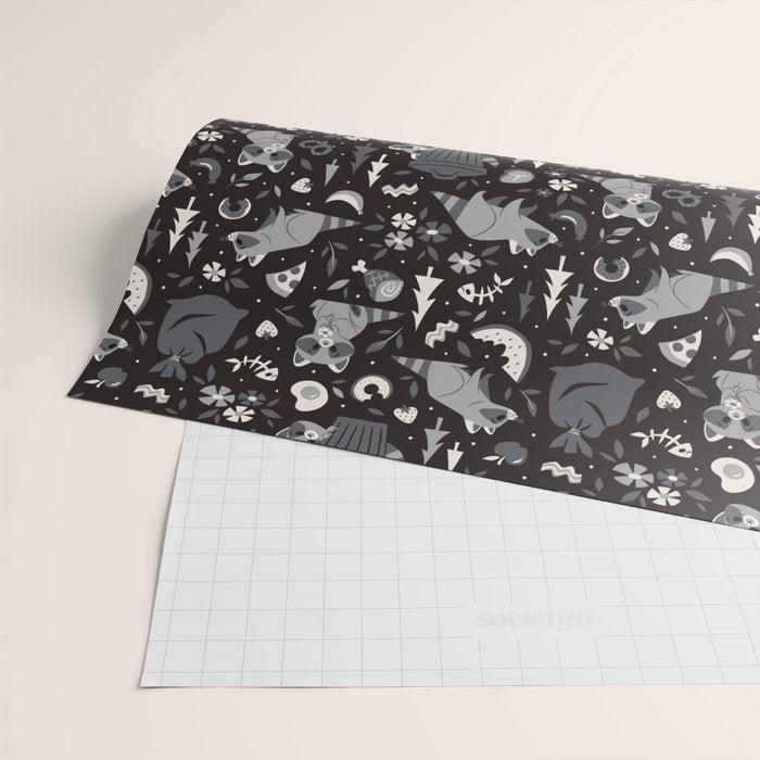 Trashy Raccoons Wrapping Paper Gallery Image 2
