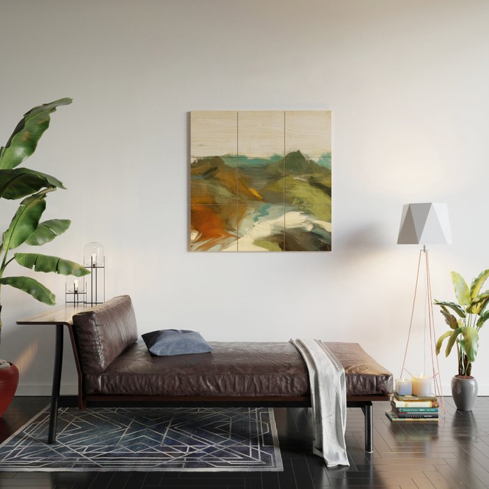 the path abstract landscape art Wood Wall Art Gallery Image 2