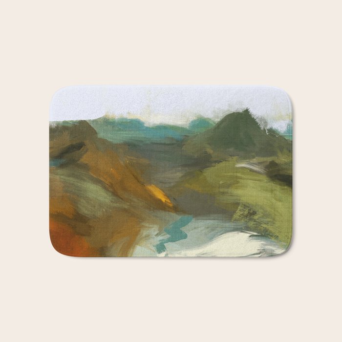 the path abstract landscape art Bath Mat Gallery Image 1