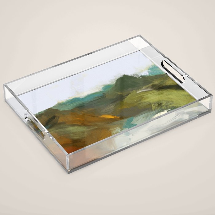 the path abstract landscape art Acrylic Tray Gallery Image 1
