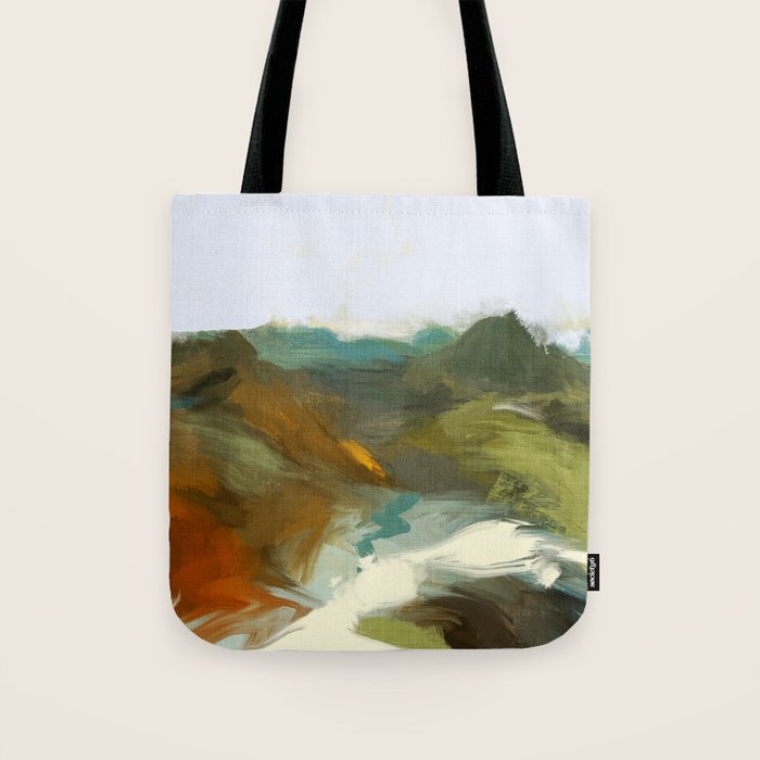 the path abstract landscape art Tote Bag Gallery Image 1