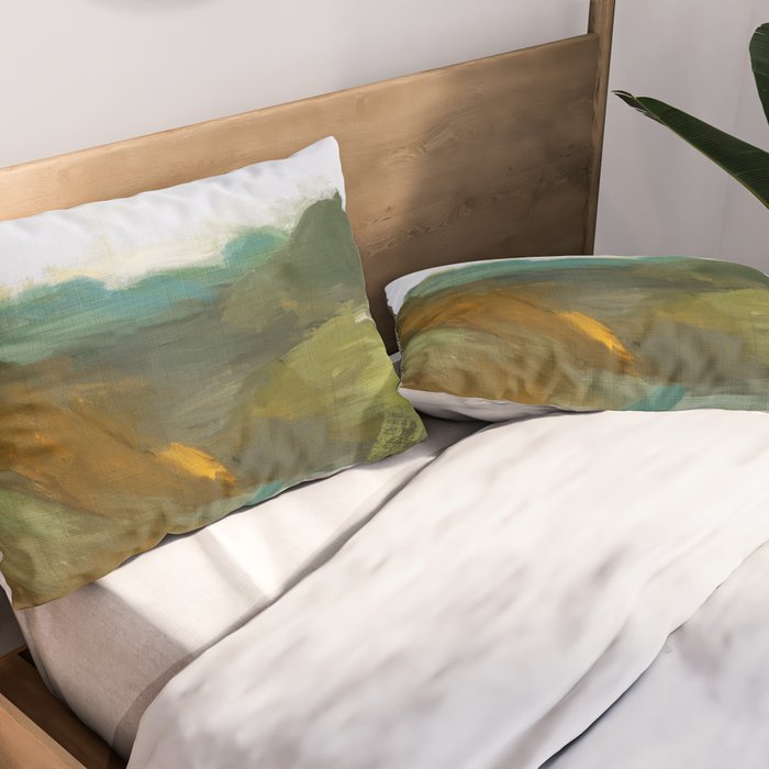 the path abstract landscape art Pillow Sham Gallery Image 2