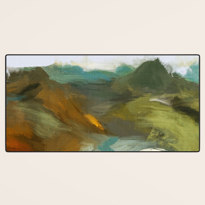 the path abstract landscape art Desk Mat Gallery Image 3